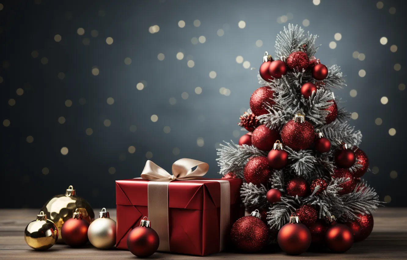 Фото обои елка, Рождество, подарки, Новый год, Christmas, tree, decoration, gift boxes
