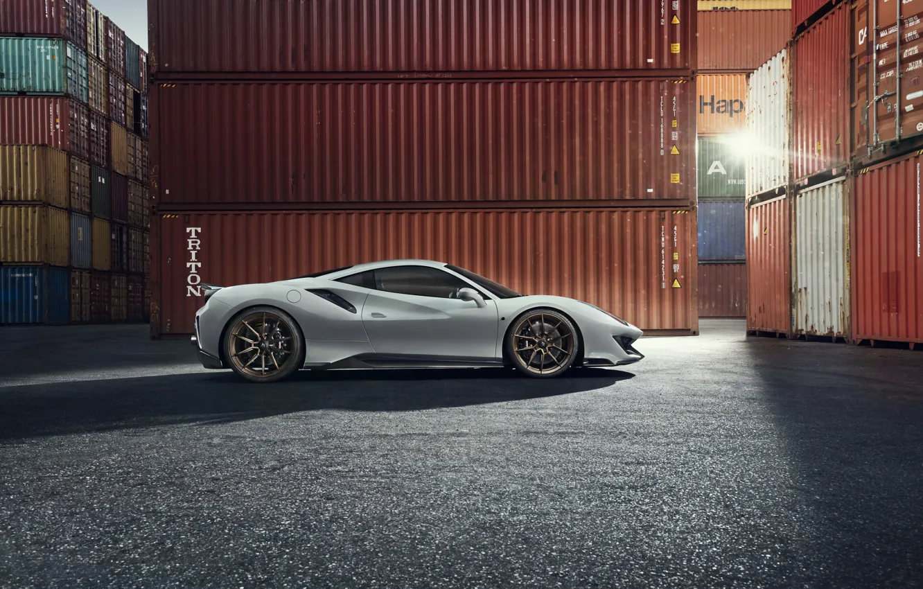 Фото обои Ferrari, спорткар, Novitec, 488, Pista