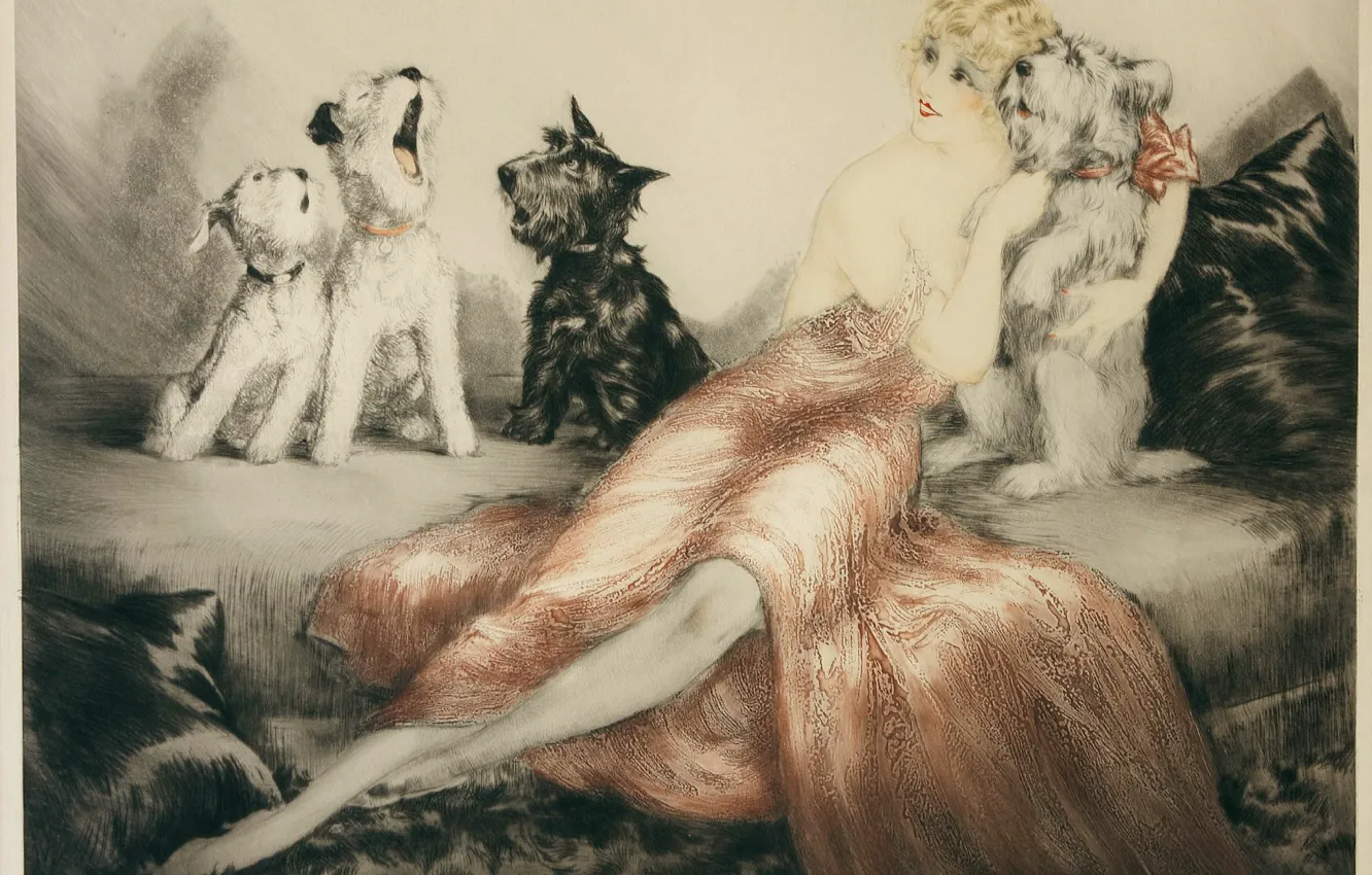 Фото обои 1932, зевака, Louis Icart, Совершенная гармония