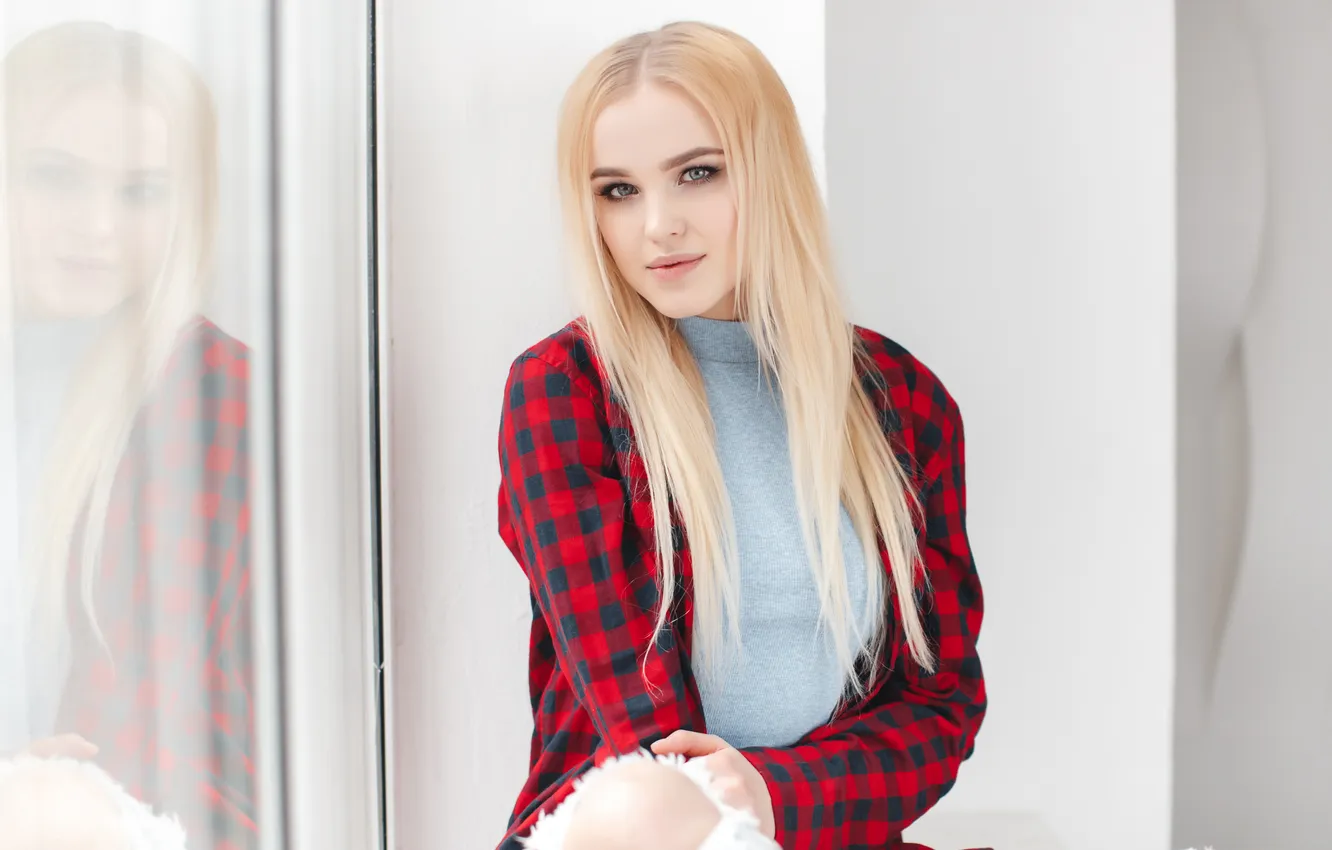 Фото обои woman, beautiful, model, sweet, blonde, adorable