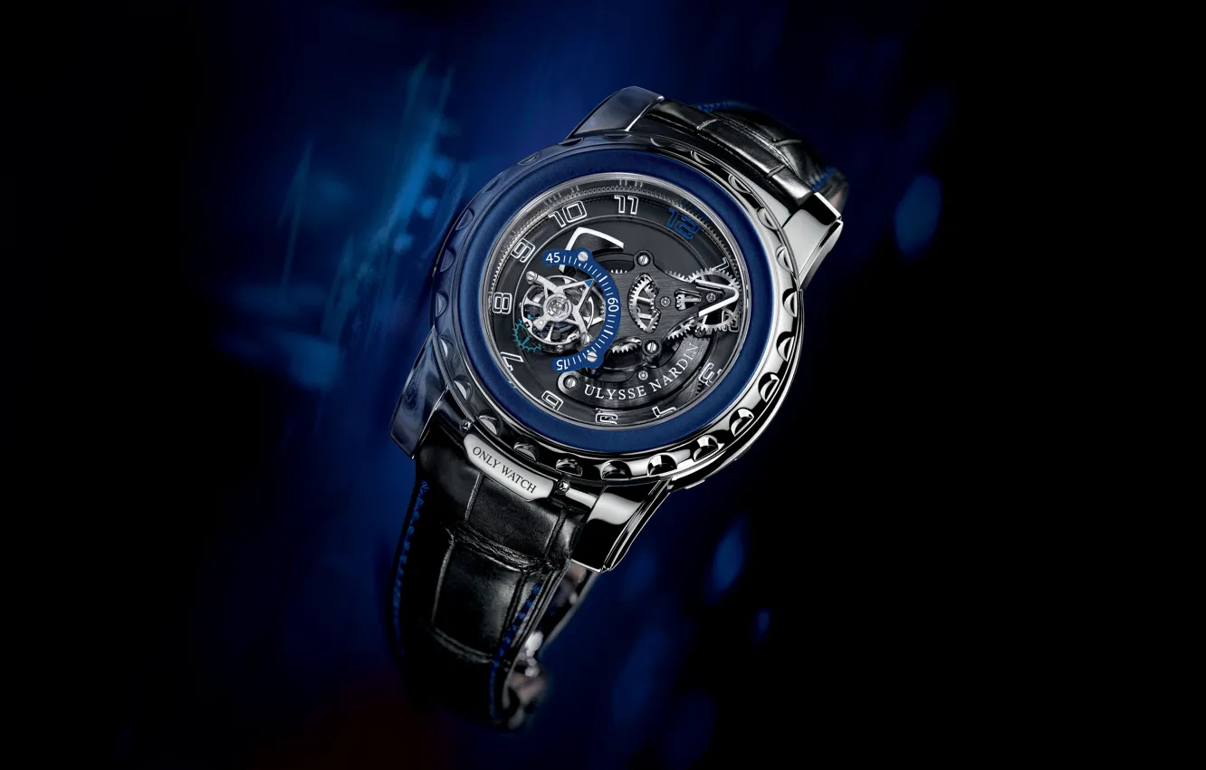 Фото обои часы, Ulysse Nardin, Freak, Blue Phantom