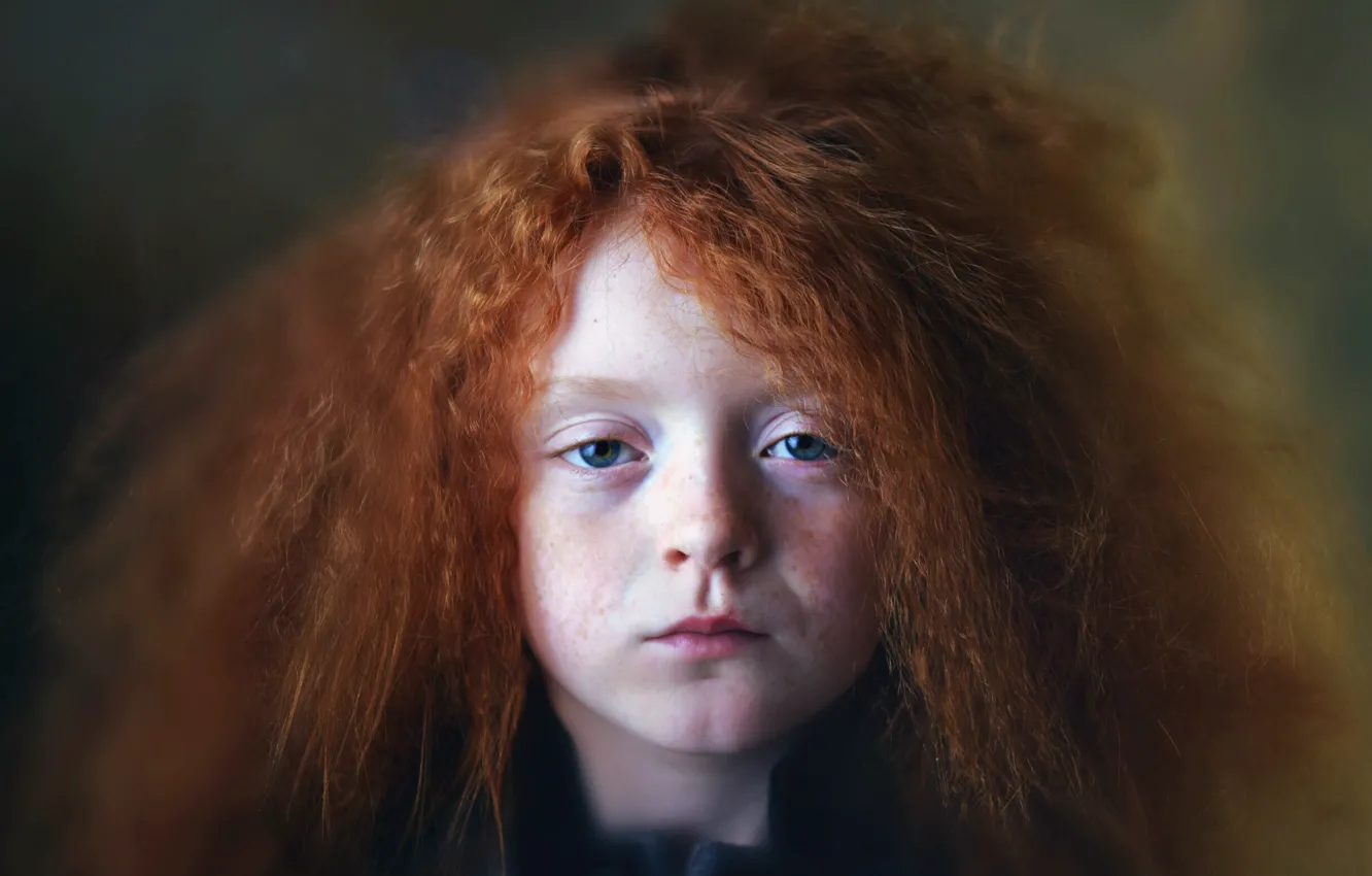 Фото обои взгляд, портрет, девочка