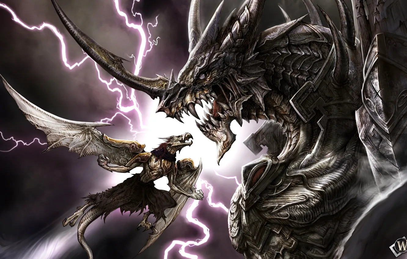 Фото обои Fantasy, Dragon, Wallpaper
