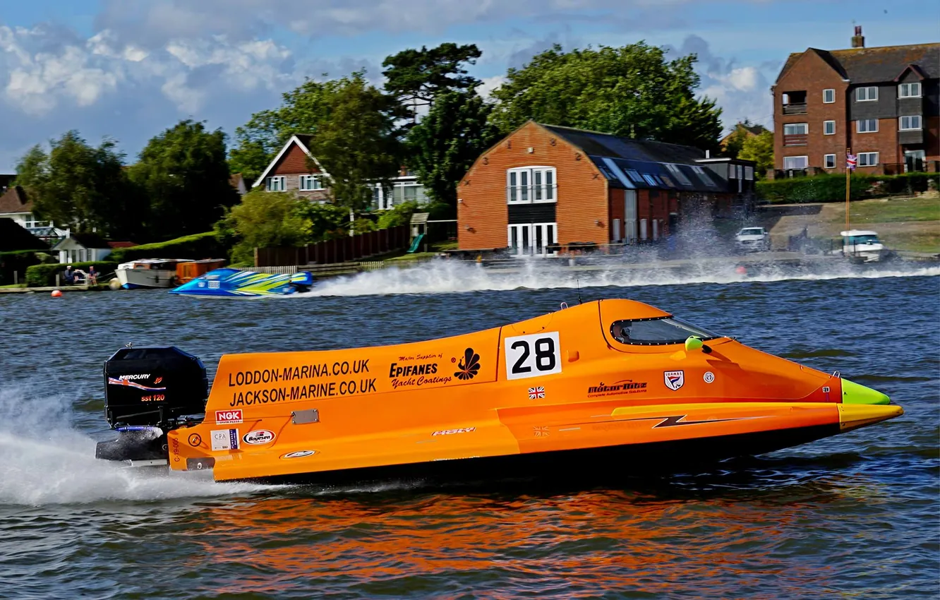 Фото обои гонка, лодка, скорость