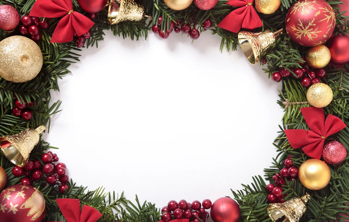 Фото обои Новый Год, Рождество, merry christmas, decoration, xmas, frame