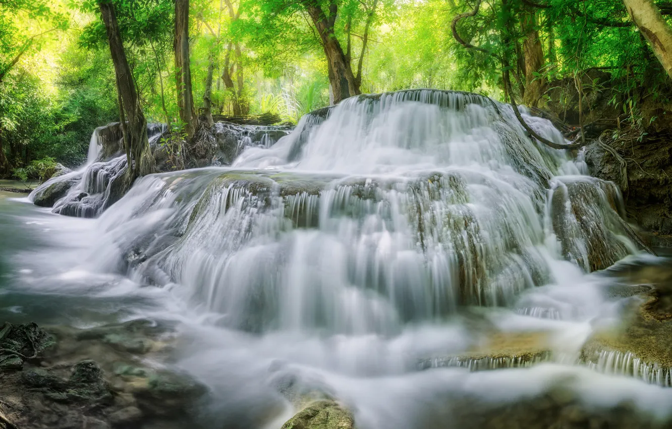 Фото обои пейзаж, природа, река