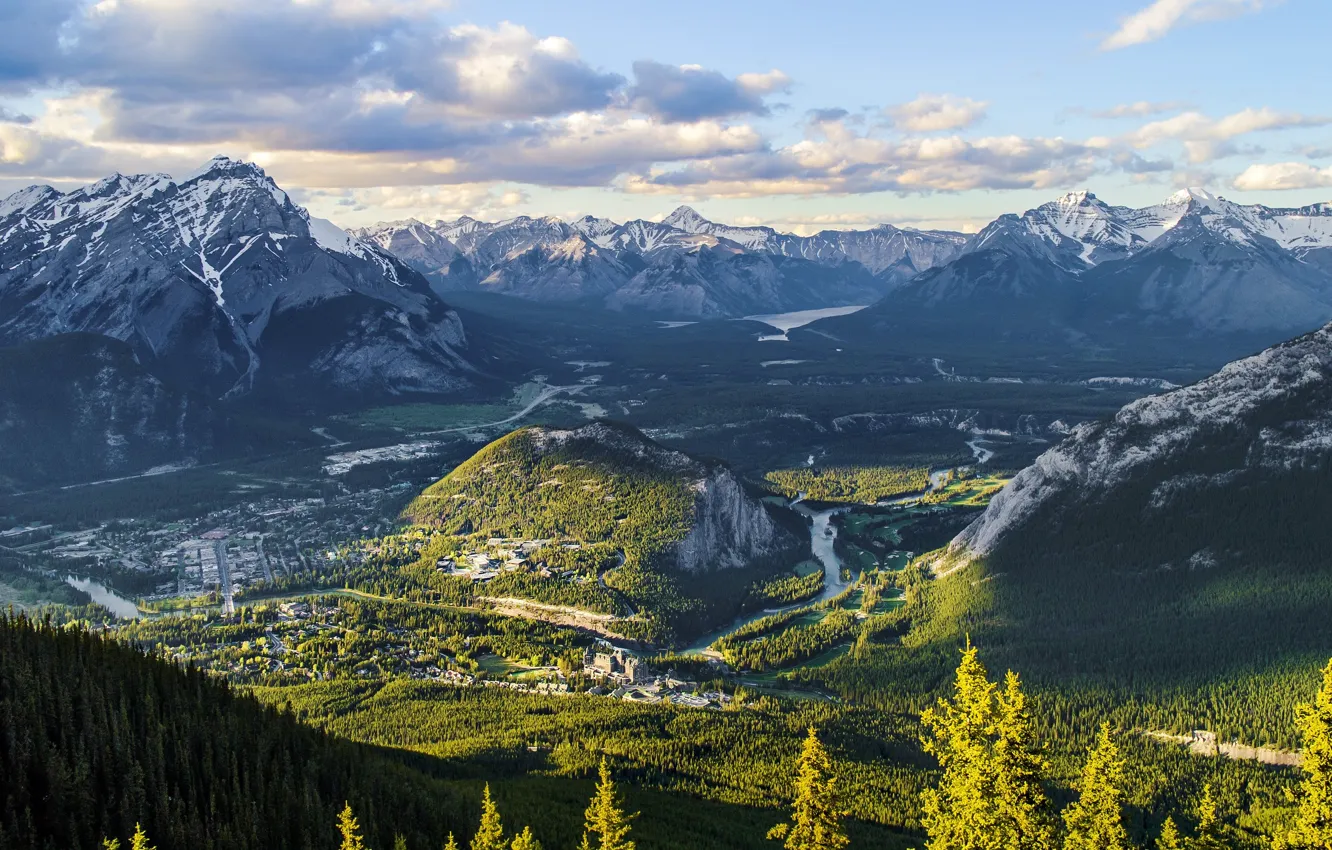 Фото обои Landscape, Mountains, Forest, Outdoor, Natural, Rocky Mountains