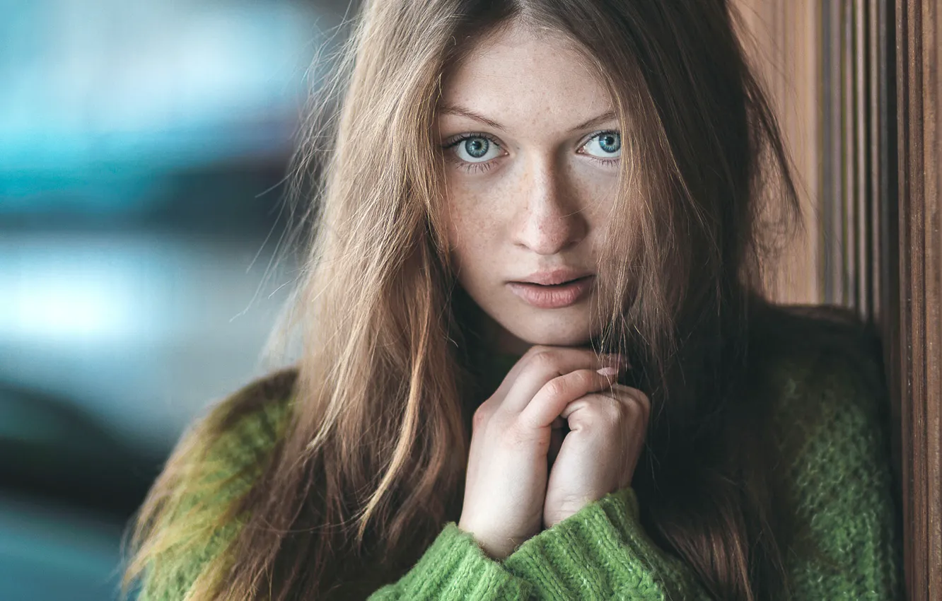 Фото обои веснушки, губки, Magda, Kuba Brencz, Magda Kowalińska