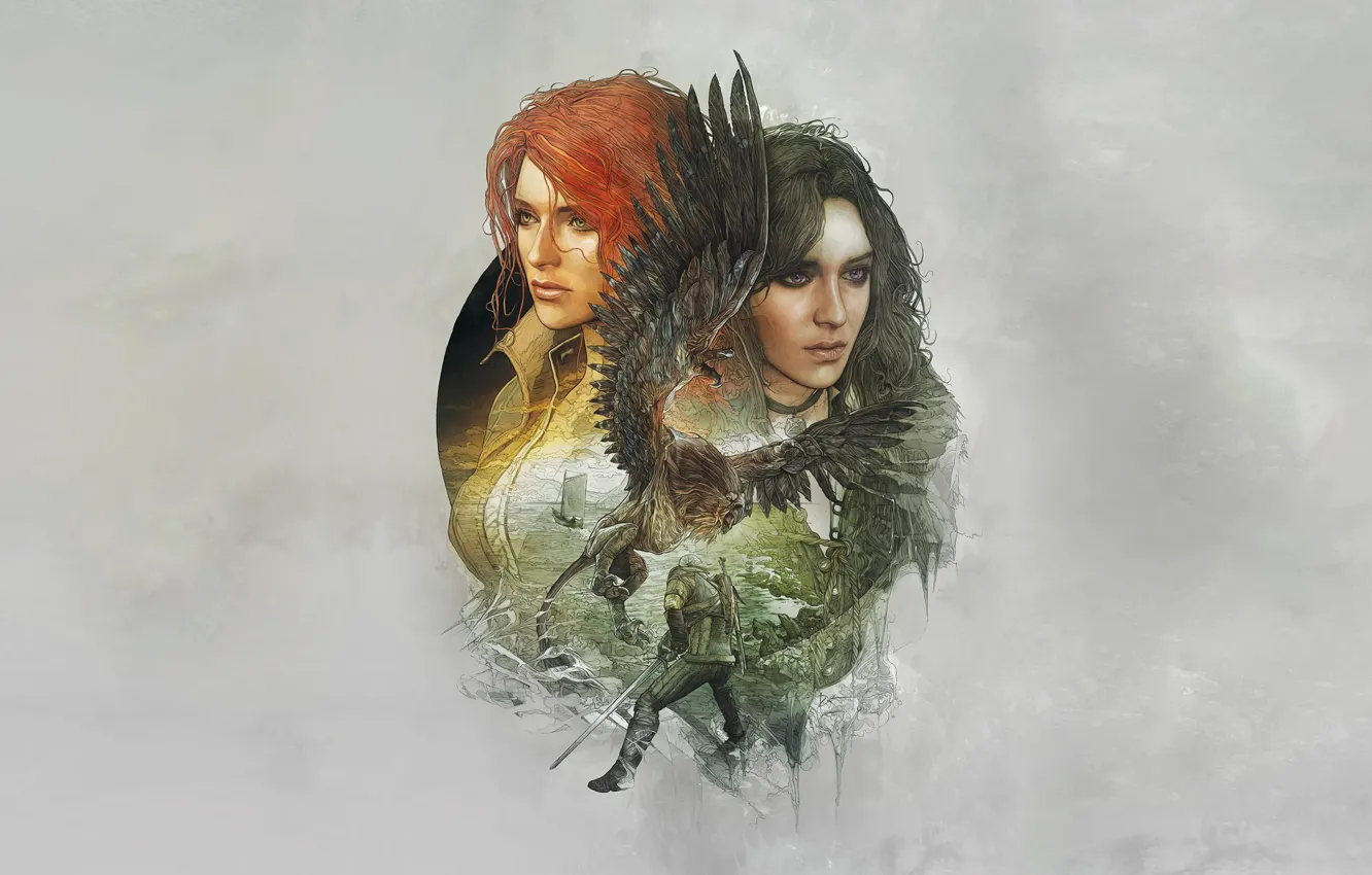 Фото обои Трисс Меригольд, Triss Merigold, CD Projekt RED, The Witcher 3: Wild Hunt, Ведьмак 3: Дикая …