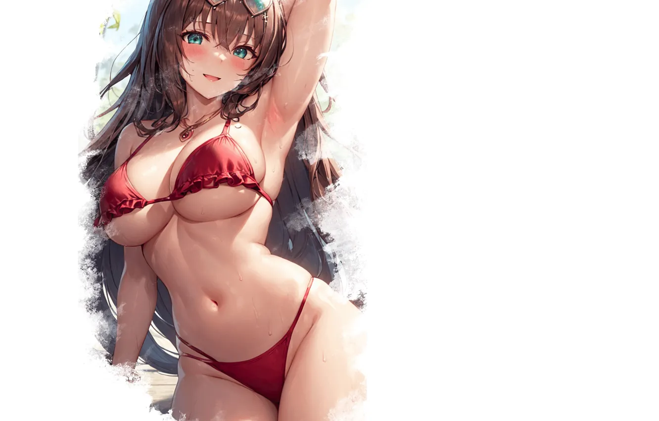 Фото обои kawaii, girl, hot, sexy, boobs, anime, pretty, breasts