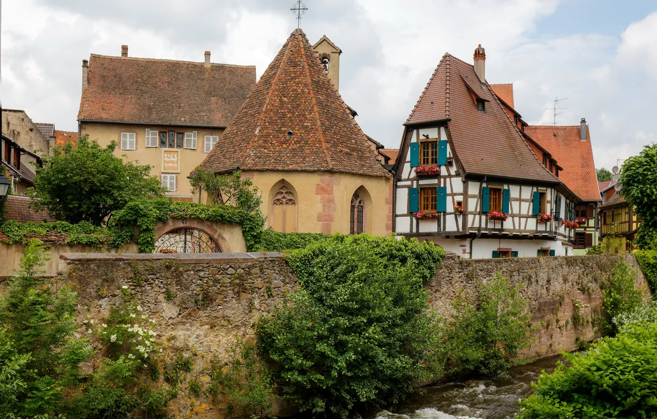 Фото обои город, дома, крыши, France, Alsace, Kayserberg, архитекктура