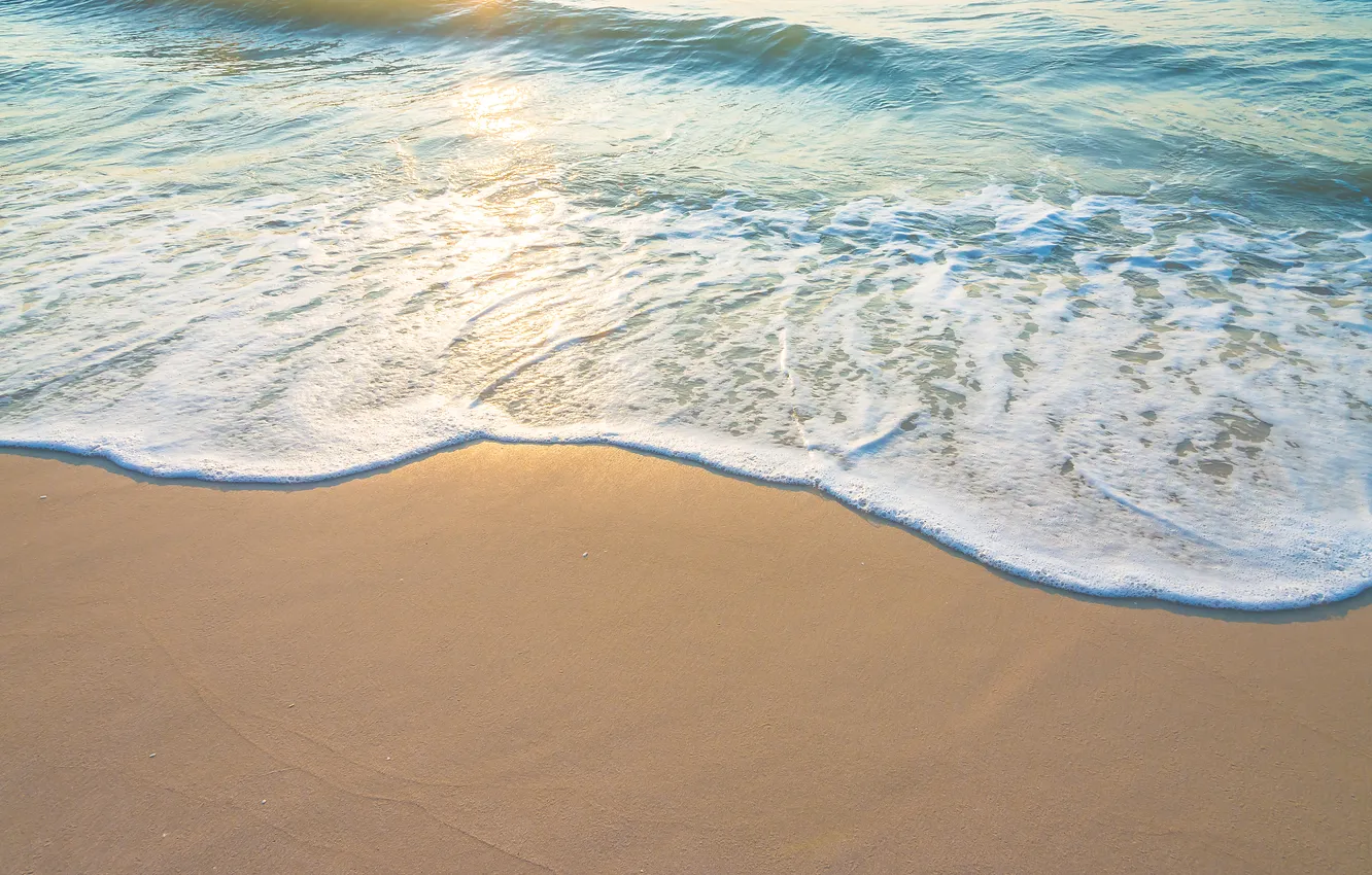 Фото обои песок, море, волны, пляж, лето, берег, summer, beach