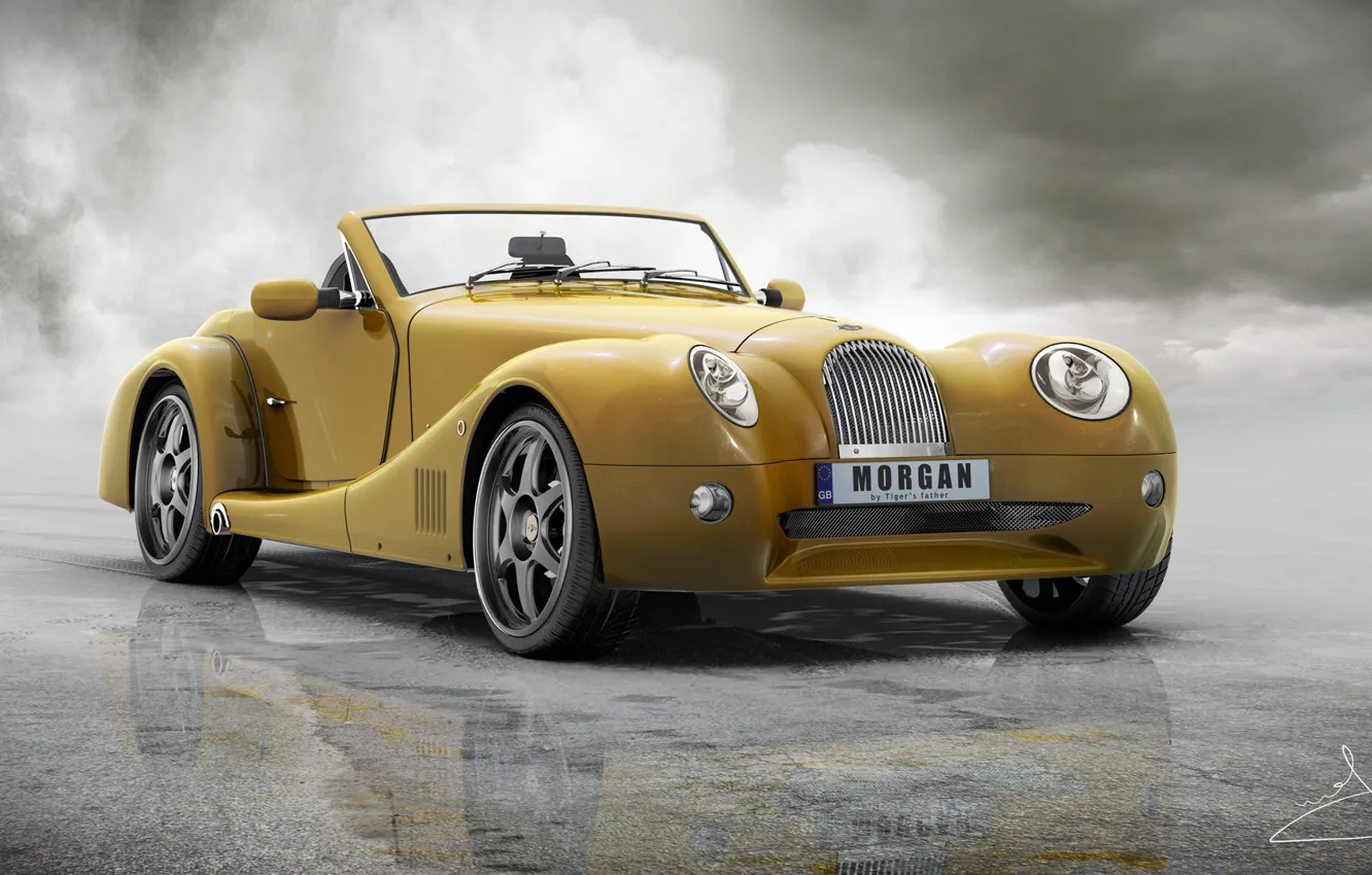Фото обои тучи, автомобиль, Morgan Aero 8 custom