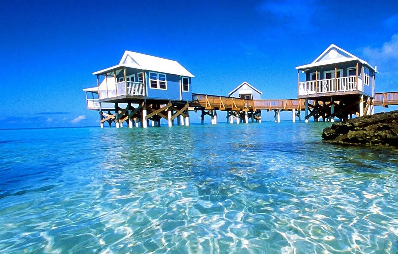 Фото обои океан, отель, Бермуды
