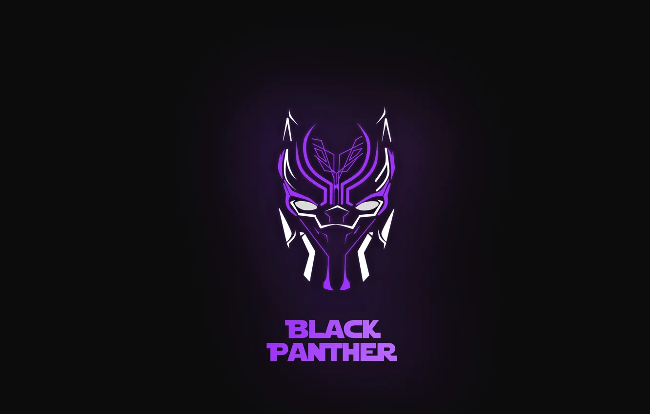 Фото обои минимализм, marvel, чёрная пантера, black panther