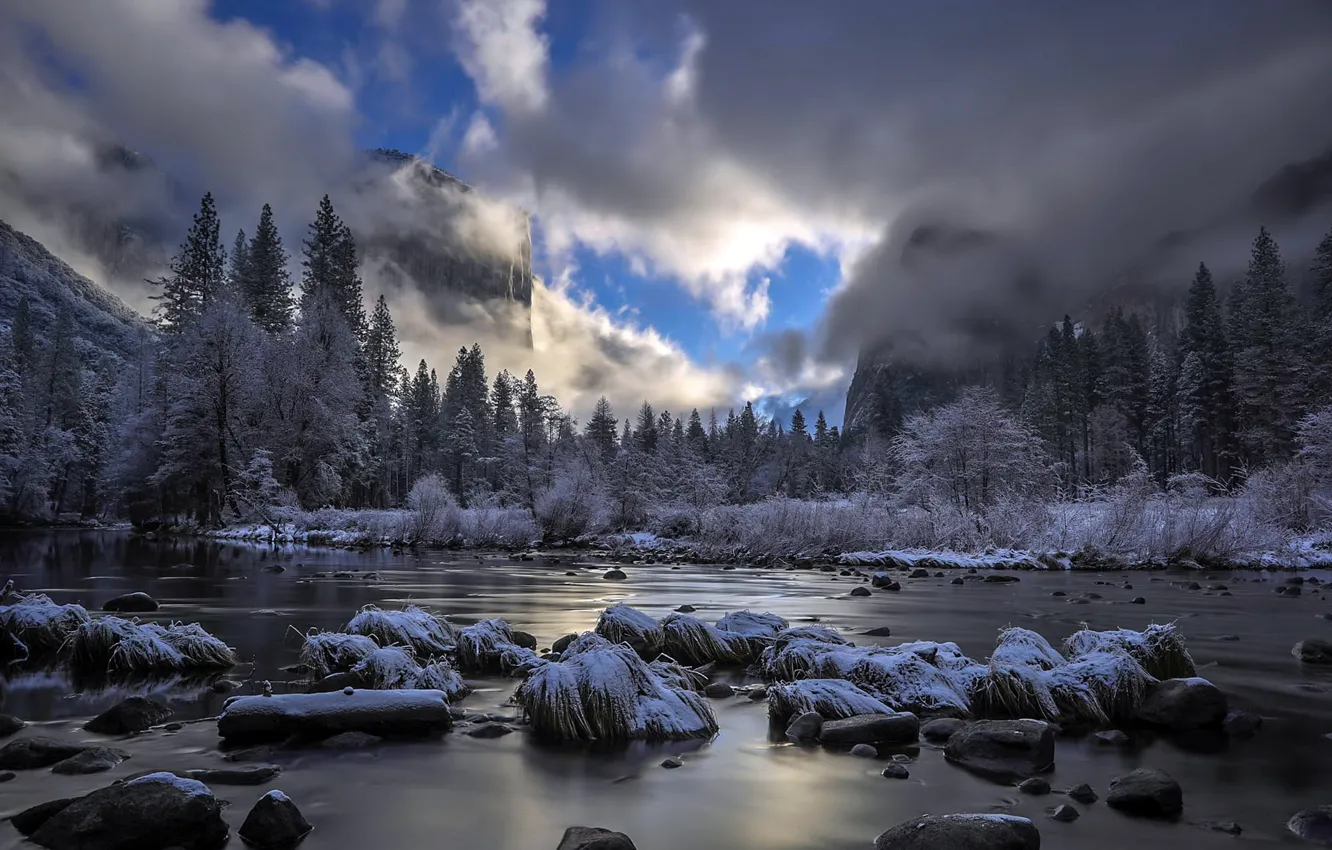 Фото обои Yosemite, California, Clearing Storm