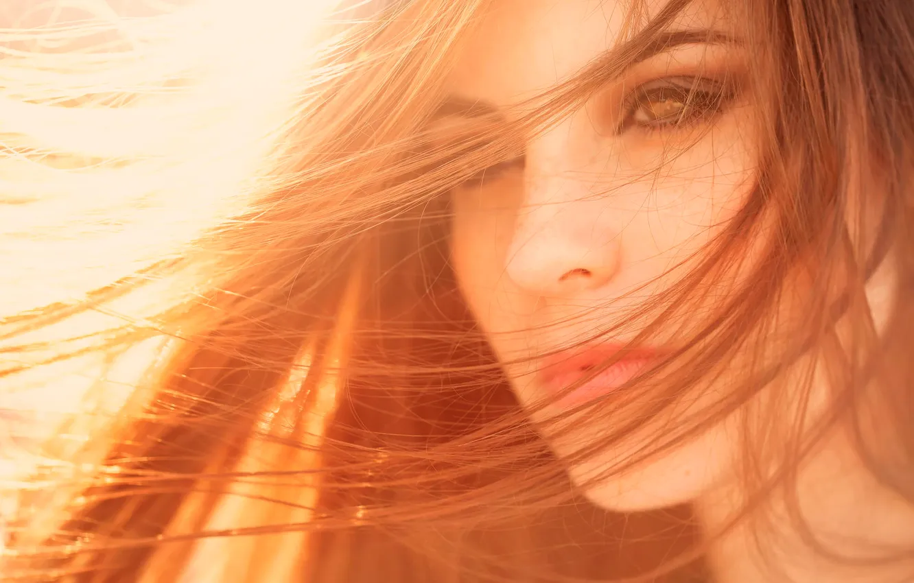 Фото обои волосы, портрет, Estela Ribes