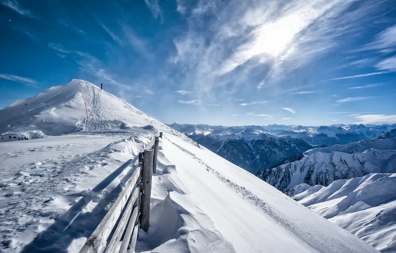 Фото обои Mountain, Snow, Bergbahnen