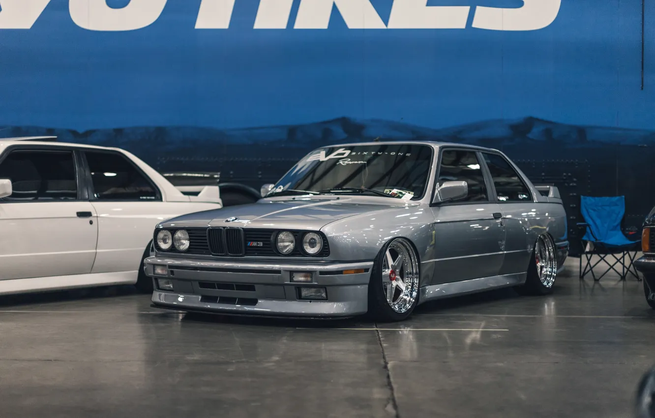 Фото обои BMW, Grey, BMW M3, Stance, StanceNation, M3 E30