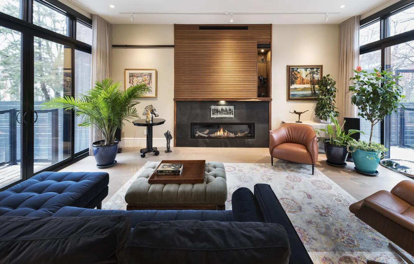 Фото обои дизайн, стиль, интерьер, Канада, камин, гостиная, Оттава, by Ardington and Associates Design