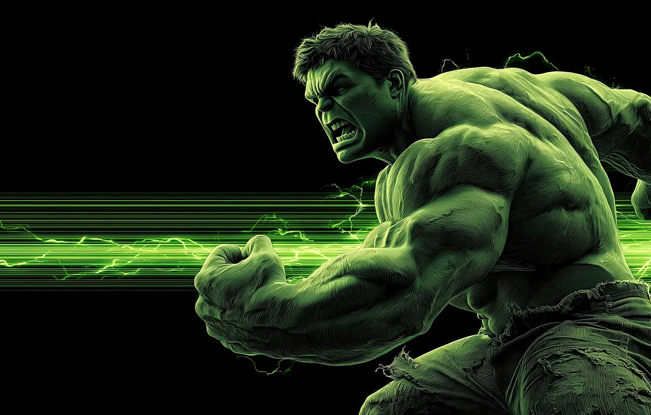 Фото обои power, incredible, hulk, raw, motion