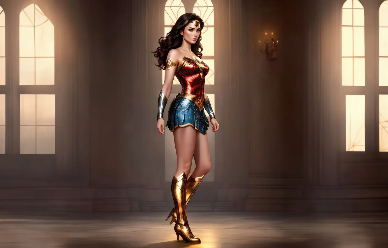 Фото обои wonder woman, warrior, iconic, amazonian