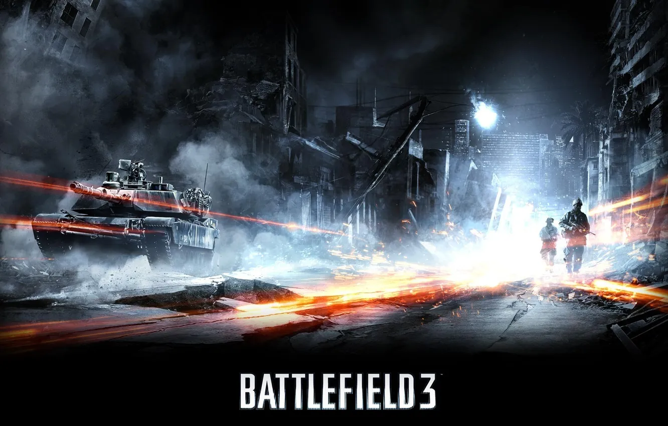Фото обои Война, Солдаты, Танк, Battlefield 3, Electronic Arts, Конфликт