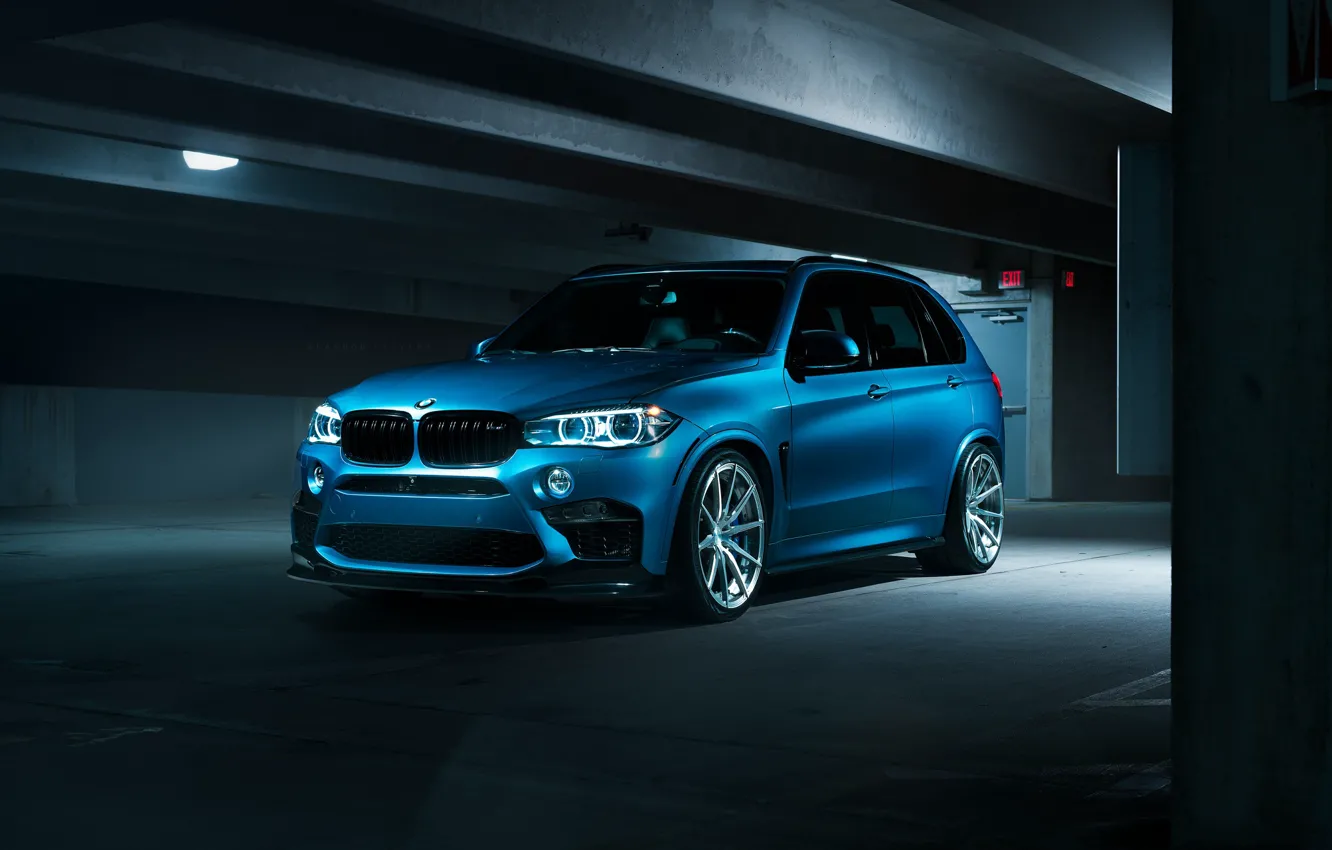 Фото обои BMW, Dark, Blue, X5M