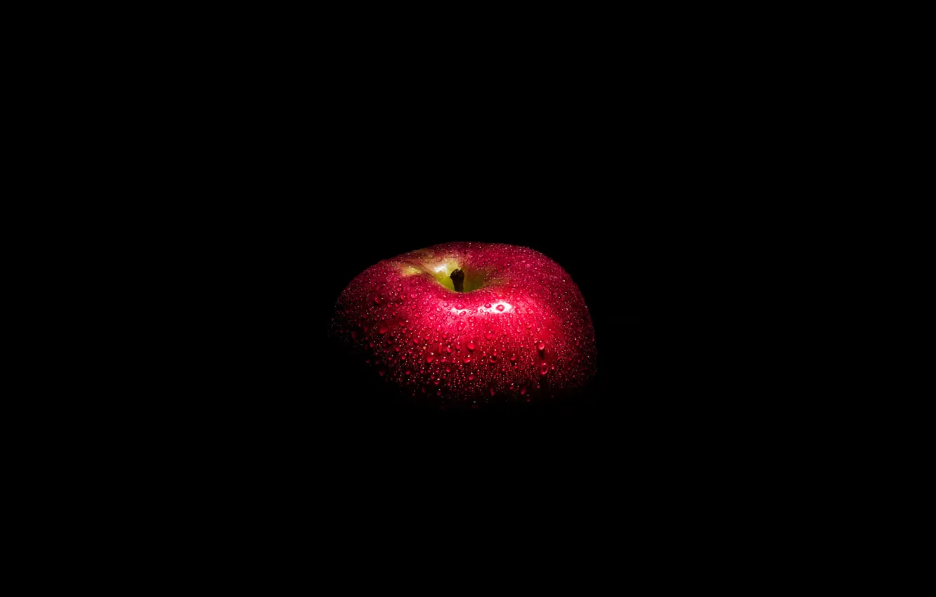 Фото обои фон, Dark side, Red apple