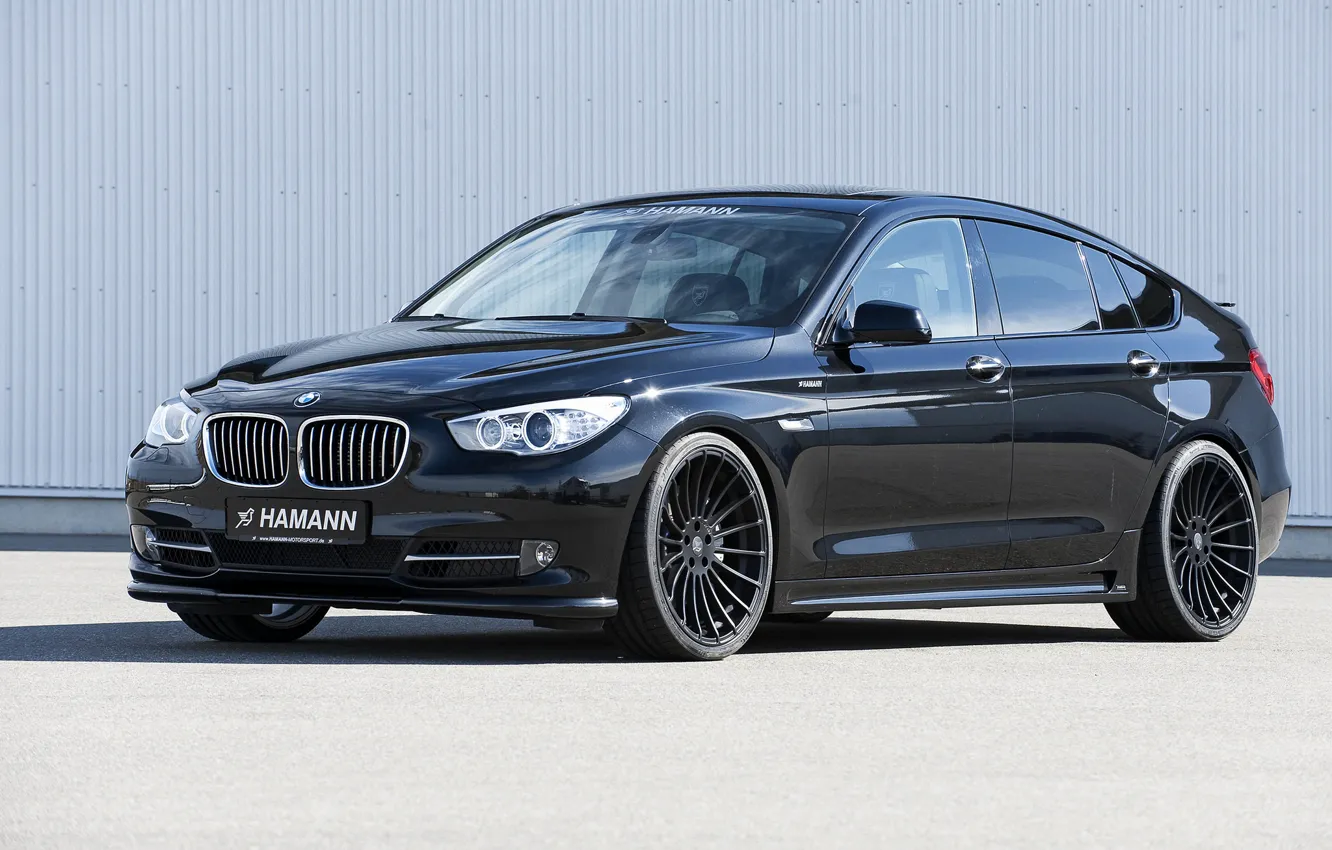 Фото обои чёрный, BMW, Hamann, 2010, Gran Turismo, 550i, 5er, F07