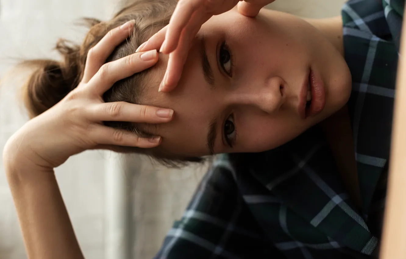 Фото обои девушка, губки, Сауле Халиуллина