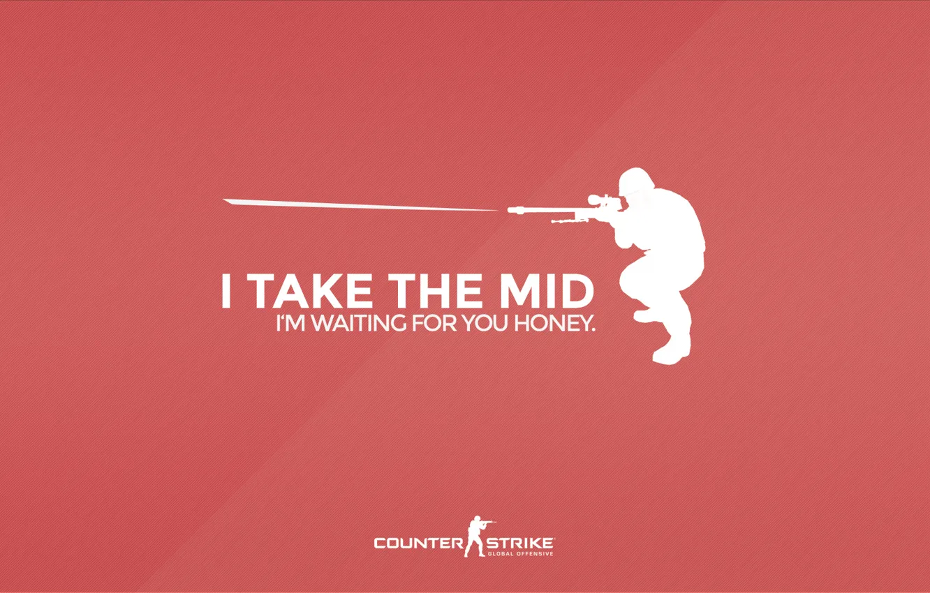 Фото обои CS GO, Counter Strike Global Offensive, Серия &quot;CS GO Situation&quot;, I'm waiting for you honey, …