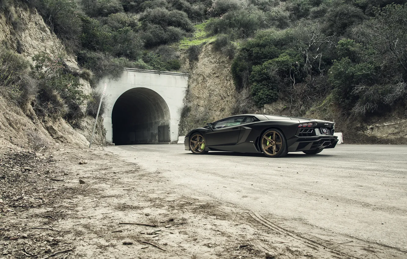 Фото обои Lamborghini, Tuning, LP700-4, Aventador, Mansory, Supercar, Wheels, Rear
