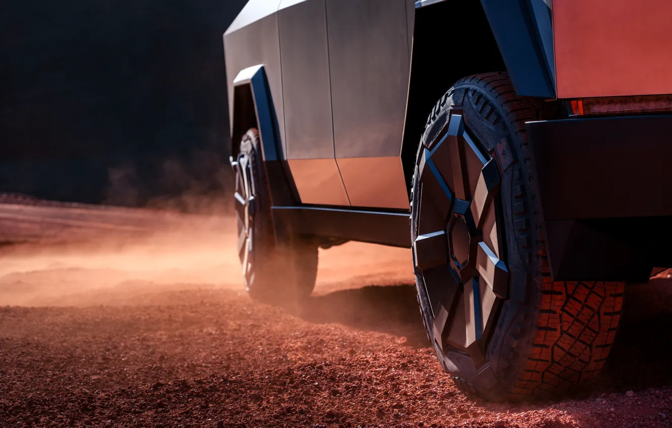 Фото обои close-up, Tesla, 2023, Tesla Cybertruck, Cybertruck