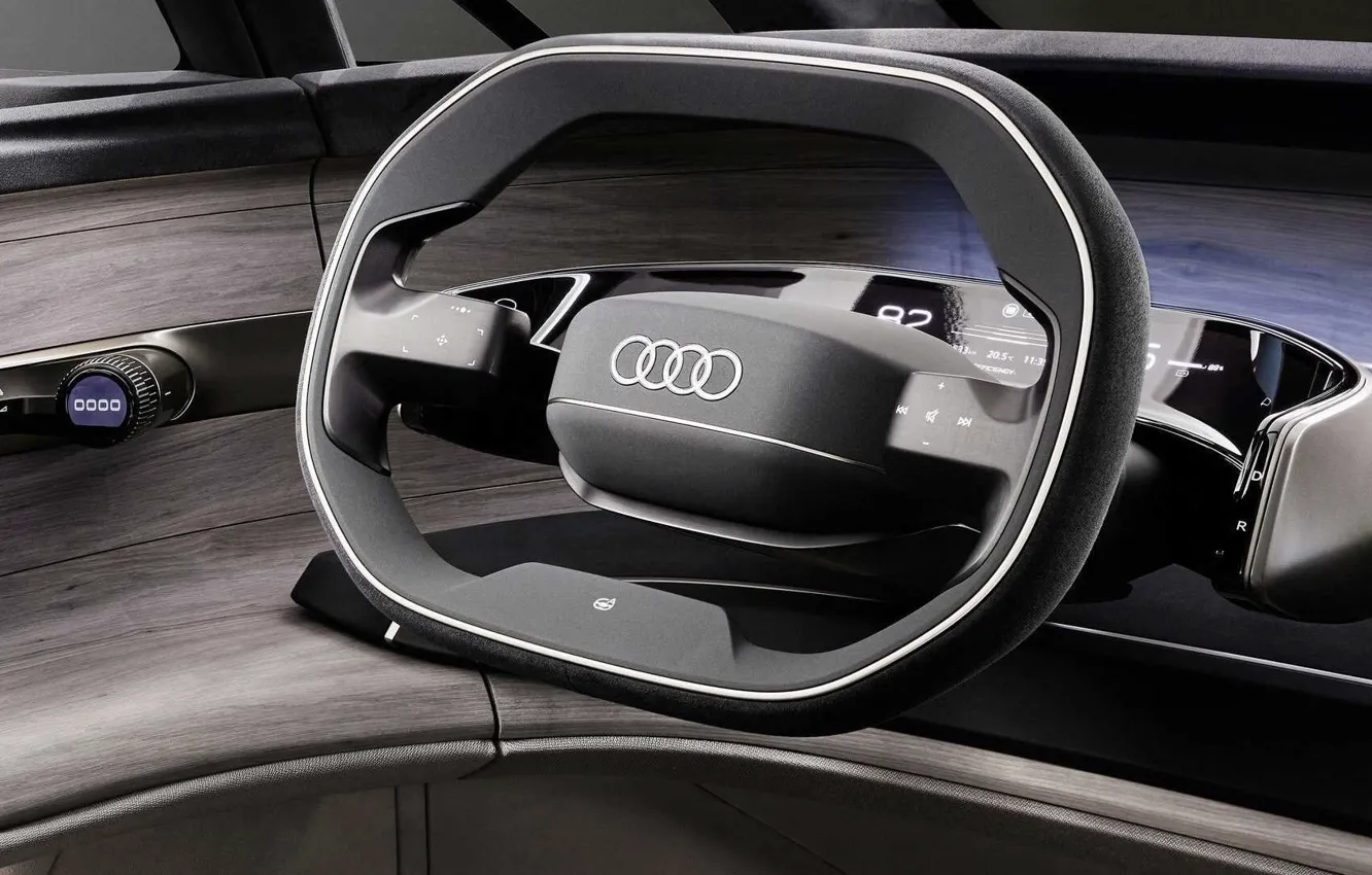 Фото обои Audi, приборы, руль, Urbansphere