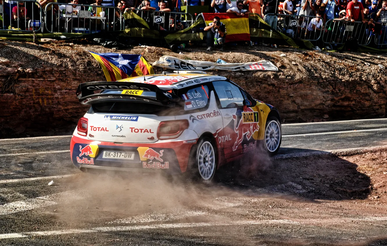 Фото обои Люди, Поворот, Ситроен, Citroen, Red Bull, DS3, WRC, Rally