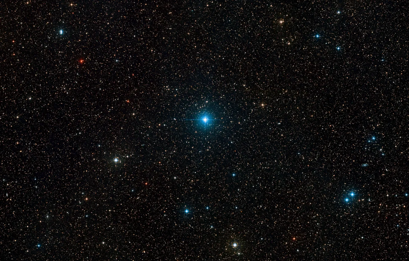 Фото обои Star, Stars, Black hole, Digitized Sky Survey 2, Triple star system, DSS 2, Wide-field view, …