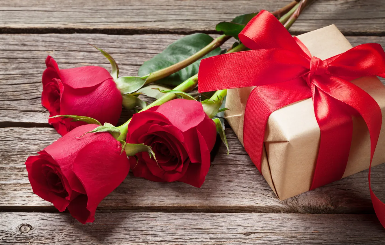 Фото обои любовь, цветы, подарок, романтика, розы, love, happy, День святого Валентина