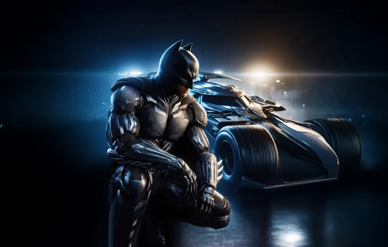Фото обои batman, saga, batmobile