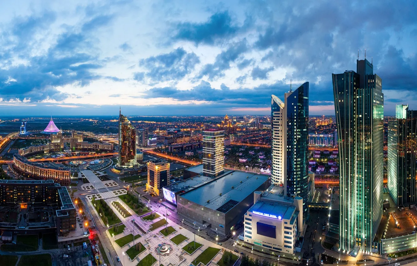 Фото обои Панорама, Казахстан, Астана