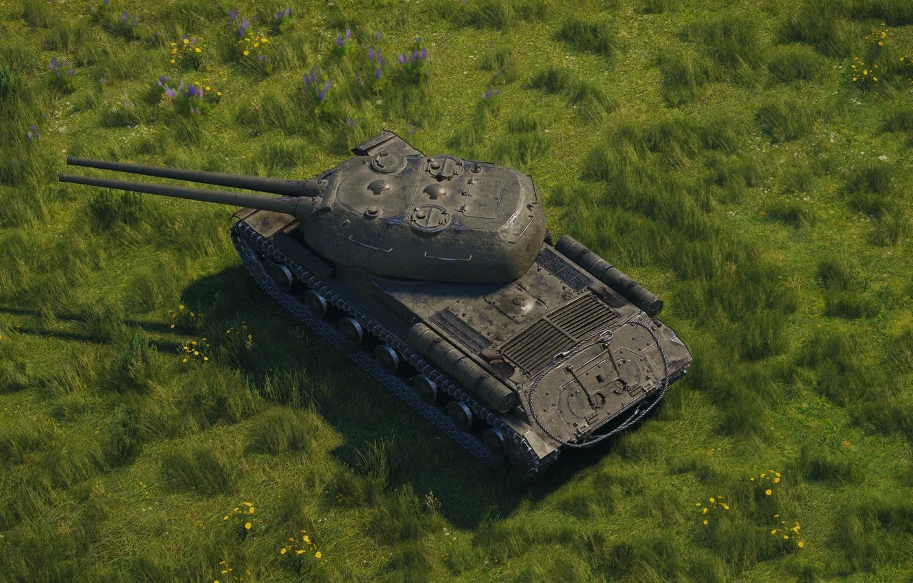 Фото обои World of Tanks, ИС-2-II, Советский тяжёлый танк, Два орудия