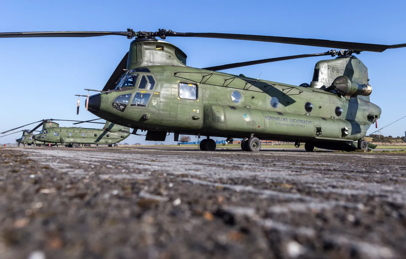 Фото обои CH-47 Chinook, Chinook, Royal Netherlands Air Force, ВВС Нидерландов, Boeing CH-47D Chinook
