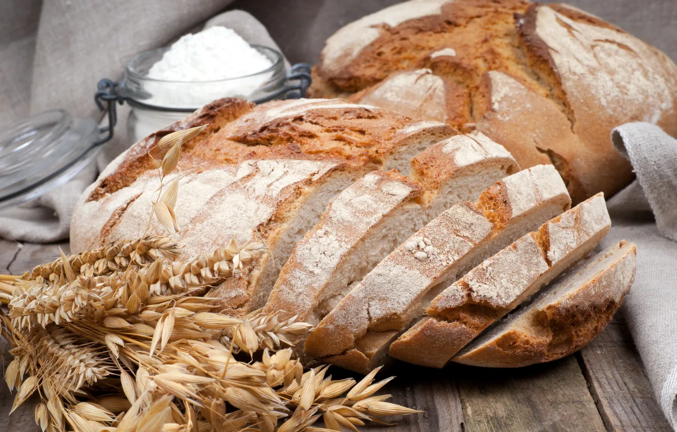 Фото обои bread, bakery, cereals, farmhouse bread, brown bread, coarse rye bread