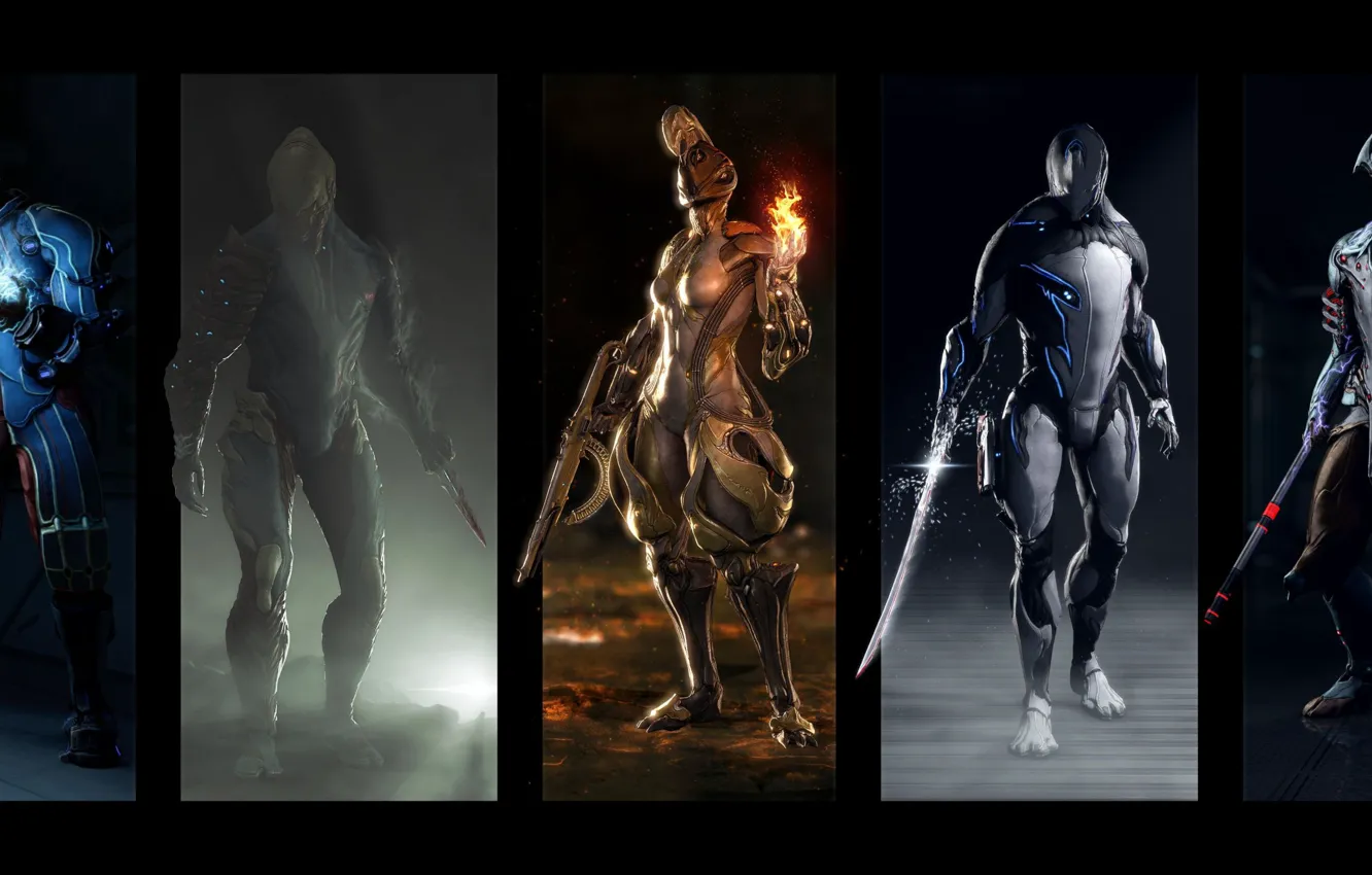 Фото обои оружие, костюм, Вольт, ash, game, warriors, volt, warframe