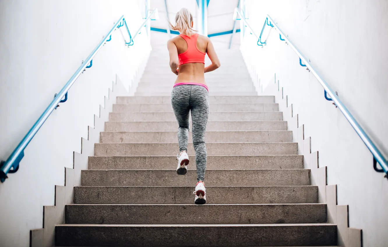 Фото обои stairs, running, physical activity
