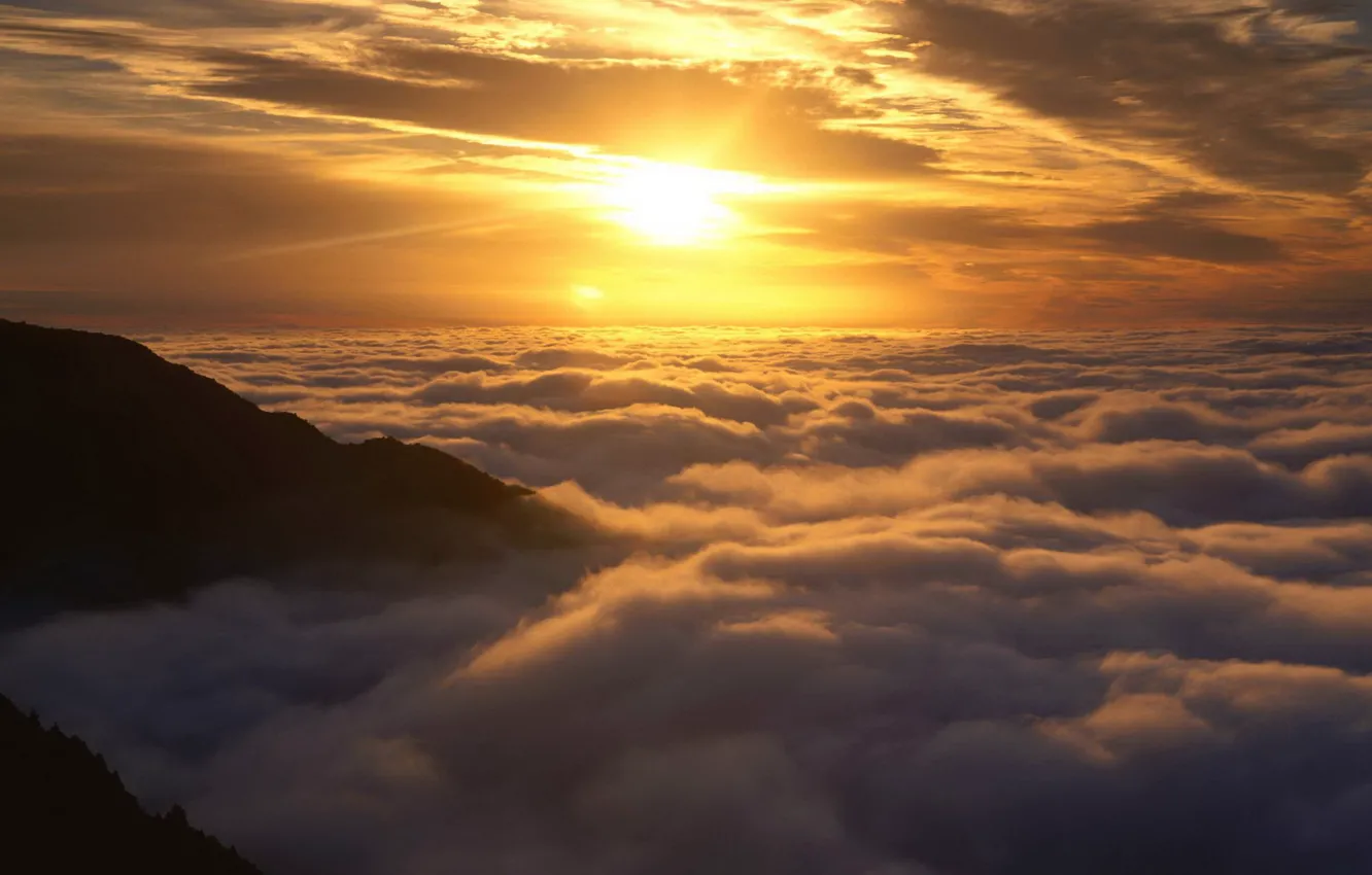 Фото обои nature, sunset, cloud