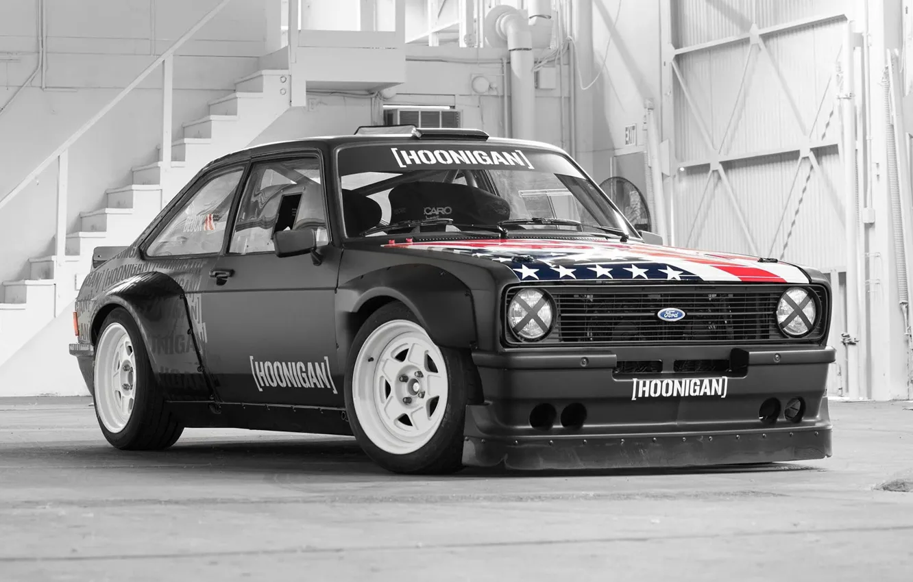 Фото обои Ford, Black, Ken Block, 1978, Gymkhana, Escort, Hoonigan, Gymkhana Escort