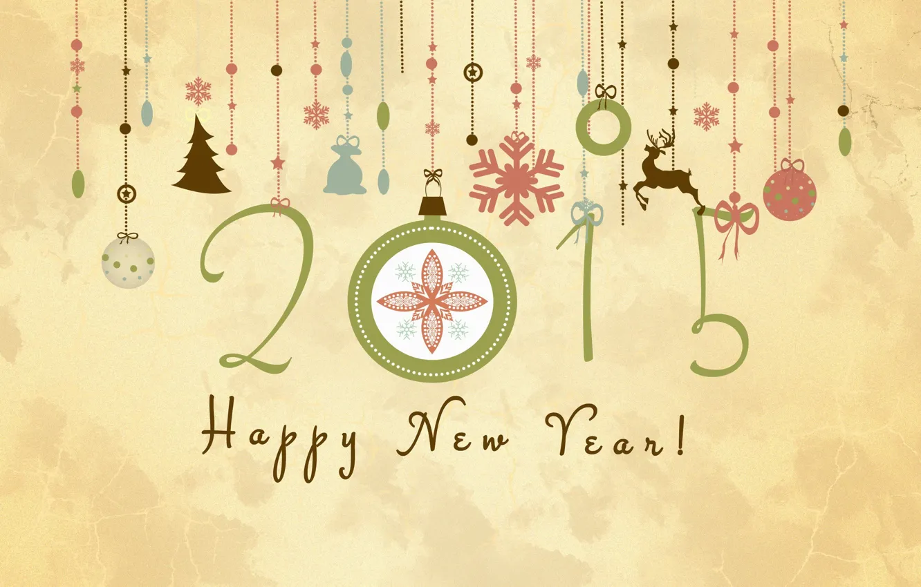 Фото обои украшения, праздник, рисунок, новый год, 2015