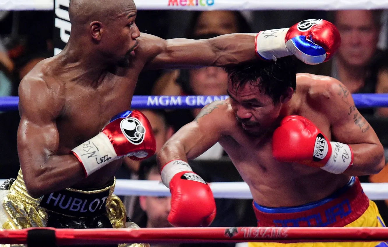 Фото обои бокс, Manny Pacquiao, Флойд Мейвезер, бой века, Мэнни Пакьяо, Floyd Mayweather Jr