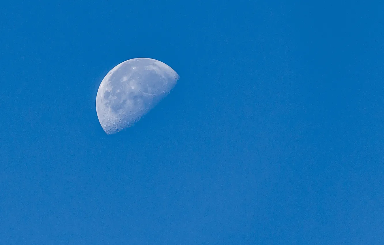 Фото обои moon, sky, blue